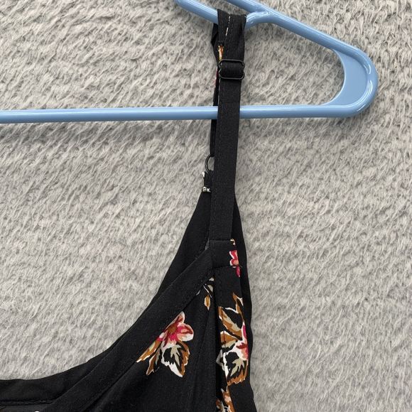 Torrid Floral Print Sleeveless SunDress Size 00 in Black Strappy Flowy Vneck - Picture 4 of 14